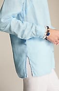 everyday linen button-front shirt
