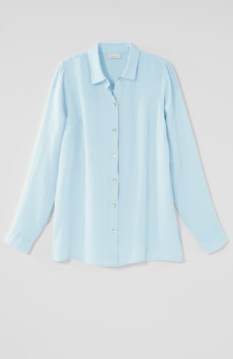 everyday linen button-front shirt