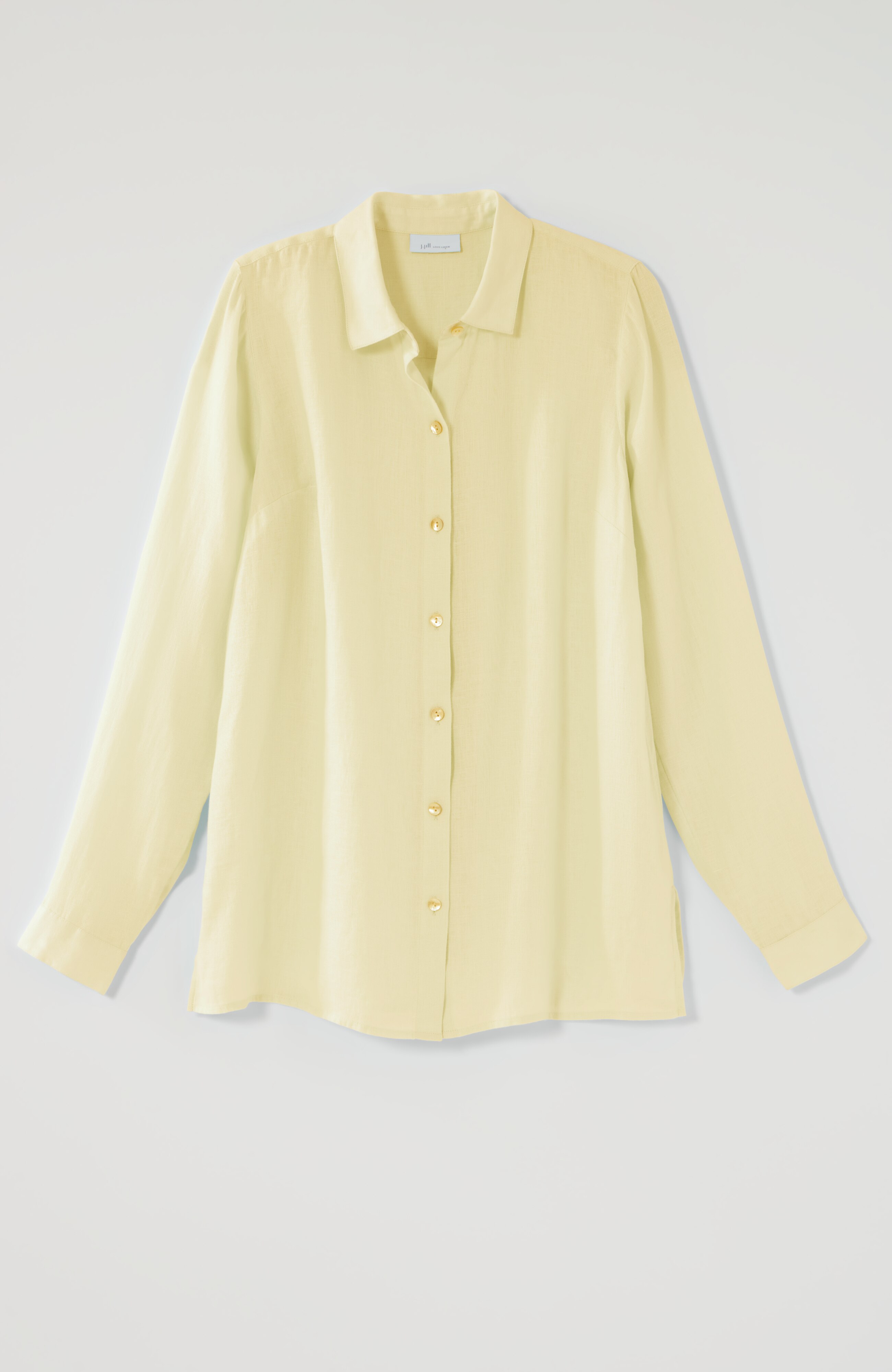 EVERYDAY LINEN BUTTON-FRONT SHIRT | JJill