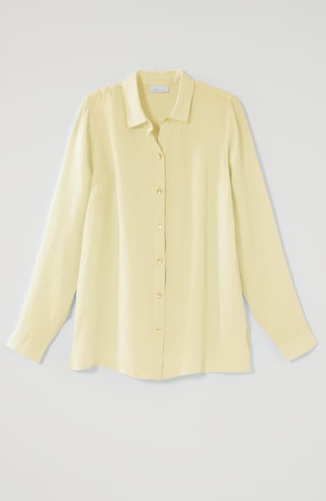 everyday linen button-front shirt