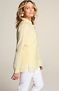 everyday linen button-front shirt