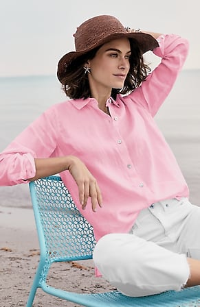 Image for Everyday Linen Button-Front Shirt