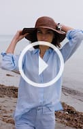 everyday linen button-front shirt