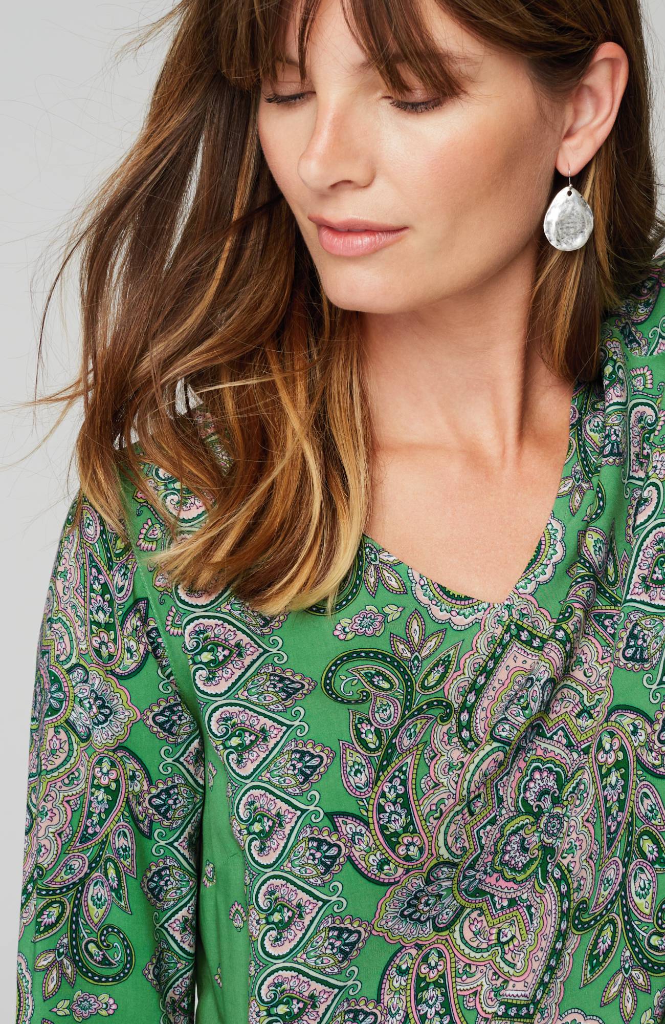 Placed-Paisley Top