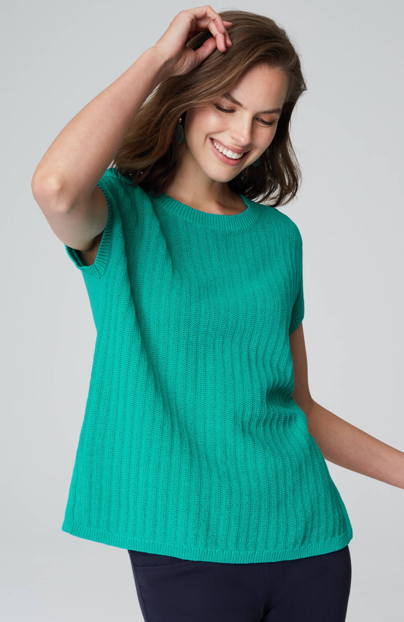 wearever lightweight textured pullover