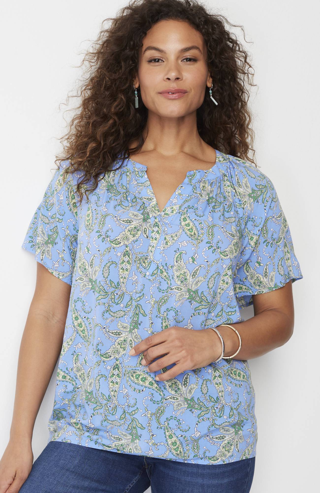 Printed Voile Top