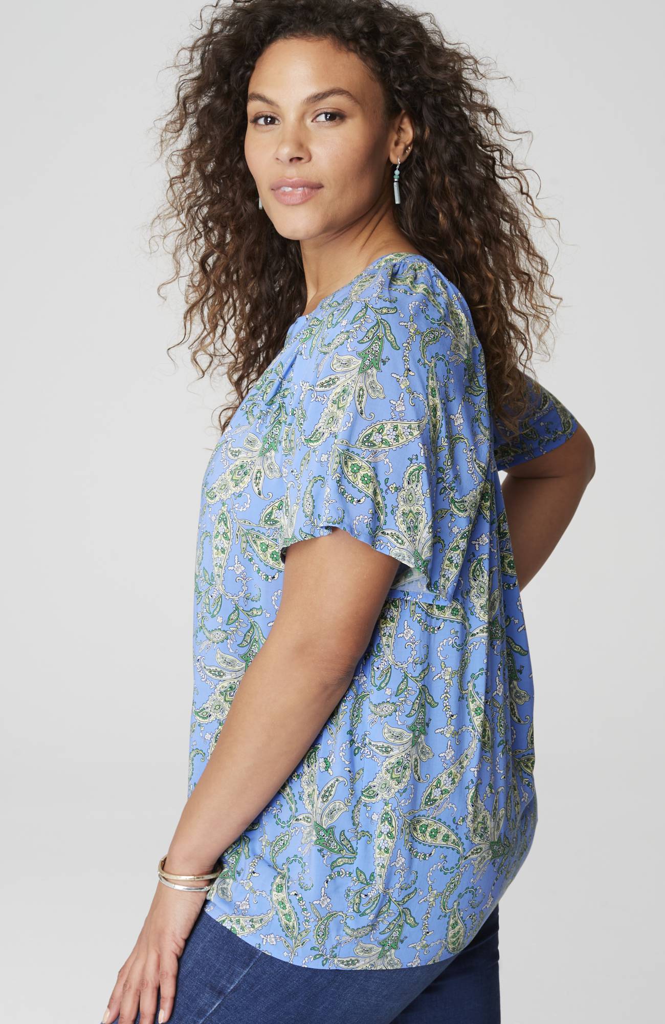 Printed Voile Top