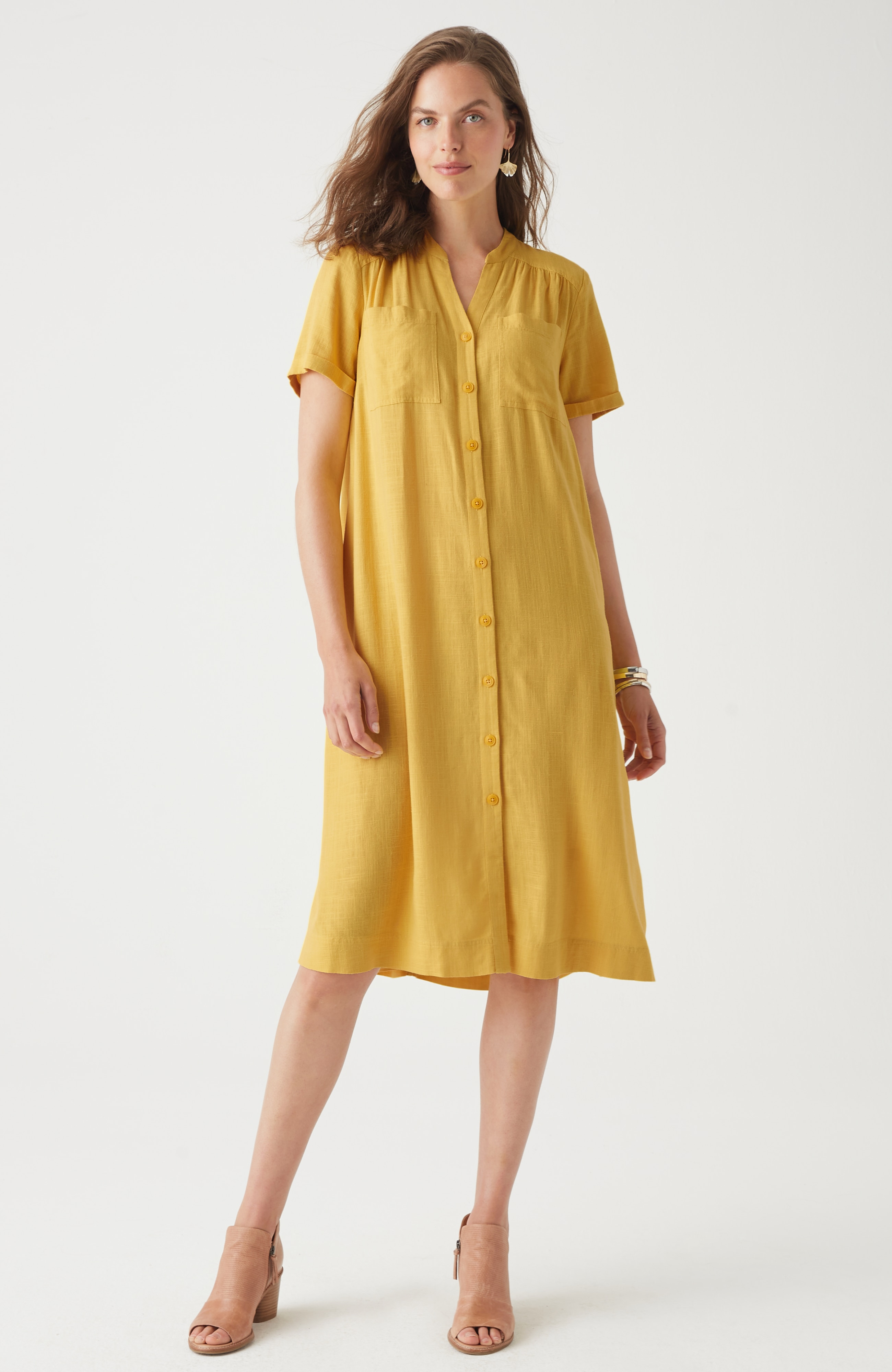 patch-pocket shirtdress