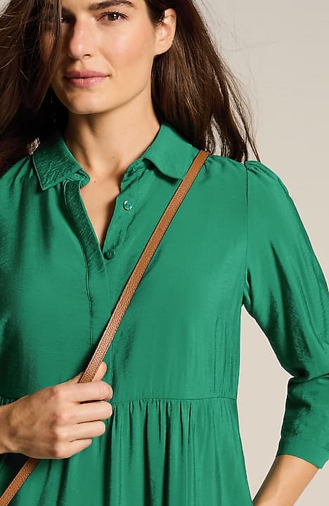 Tiered Maxi Shirtdress