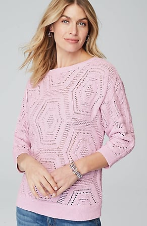 J. Jill Sweater Women's XS Fringe Knit Tunic Textured Pullover