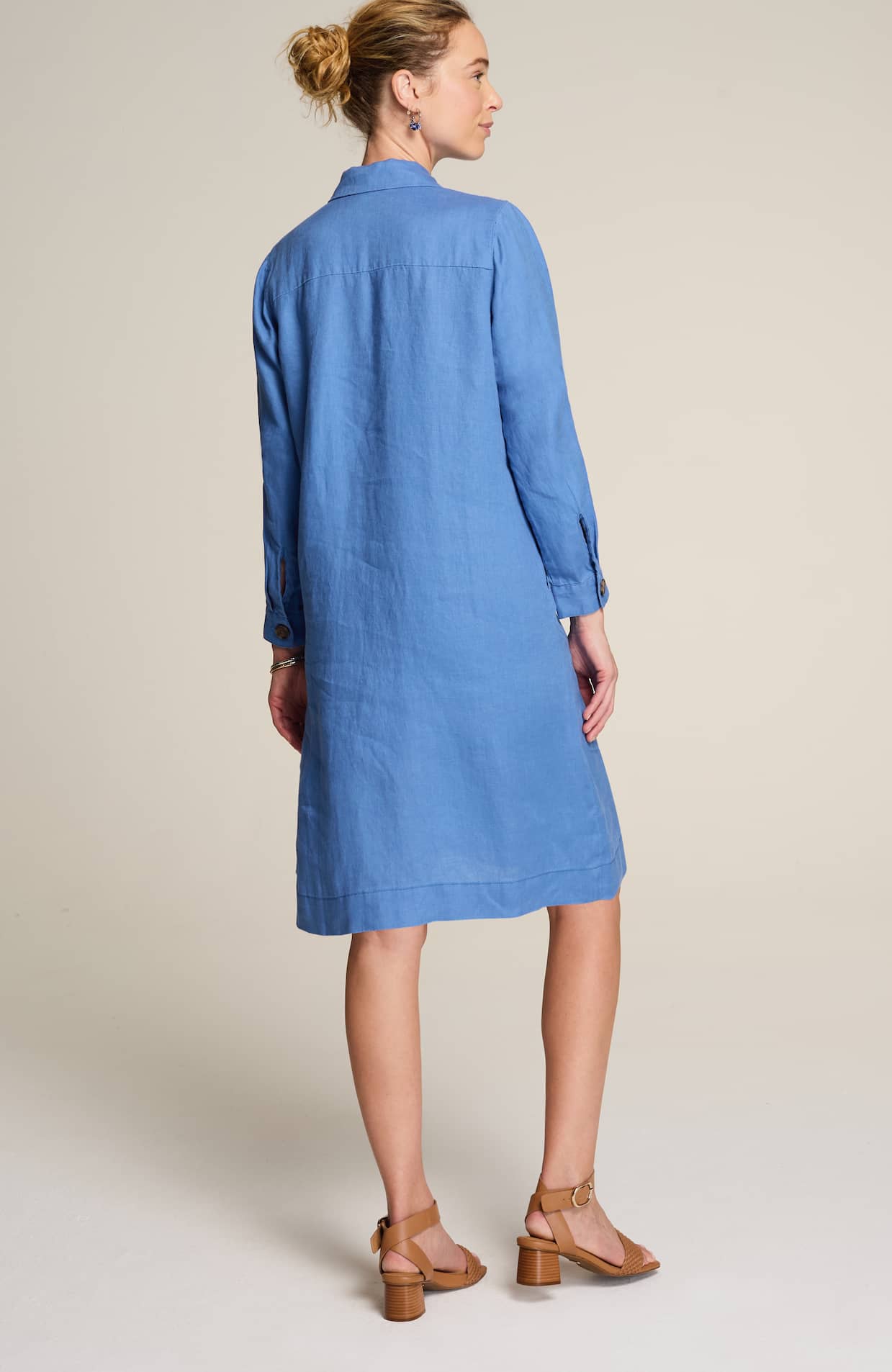 LINEN POPOVER SHIRTDRESS | JJill