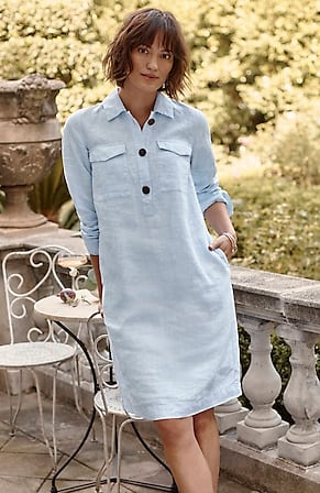 Image for Linen Popover Shirtdress