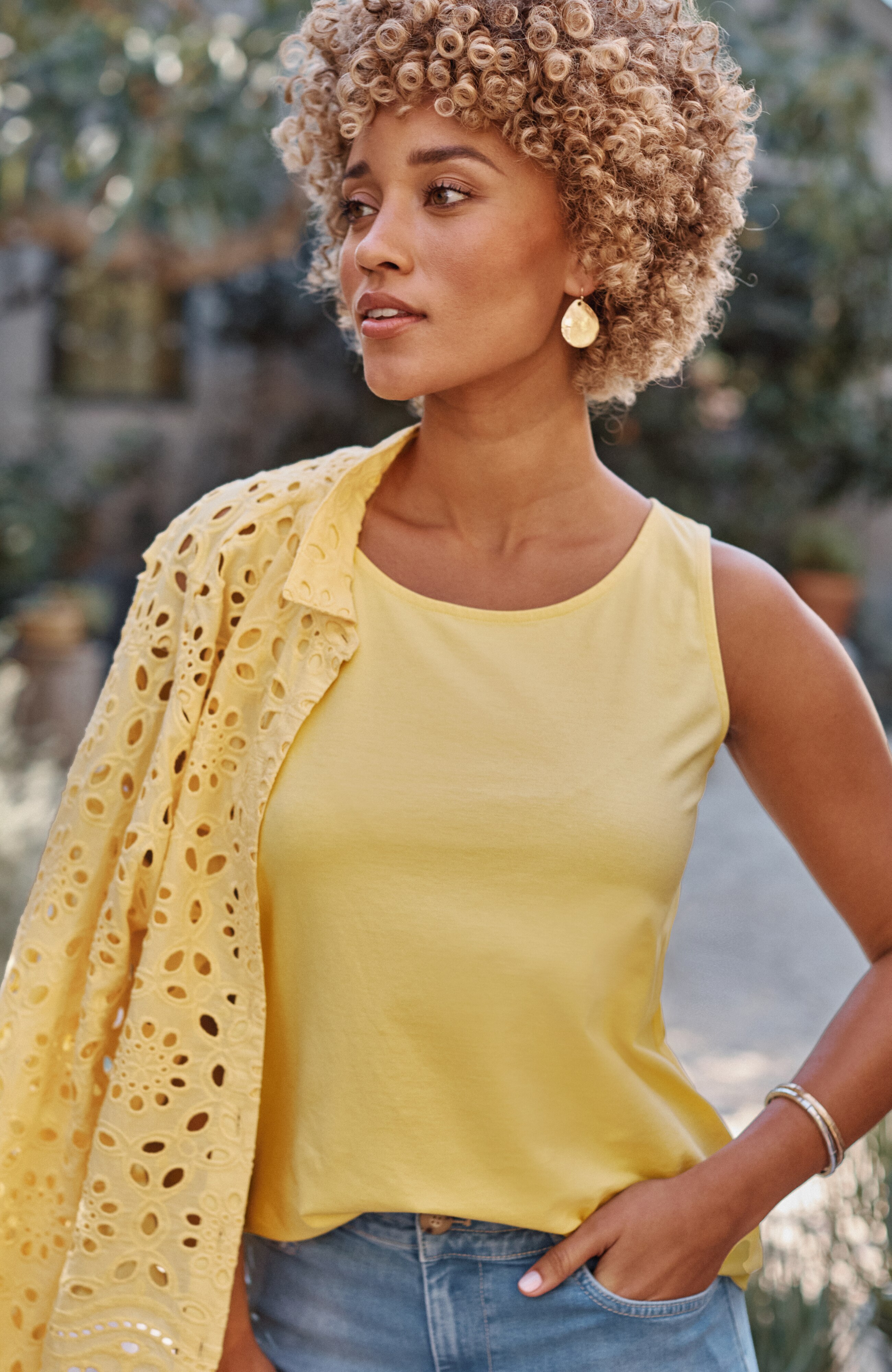 Pima-Stretch Knit Tank | JJill