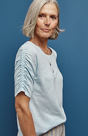 Image for Ruched-Sleeve Top
