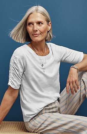 Image for Ruched-Sleeve Top