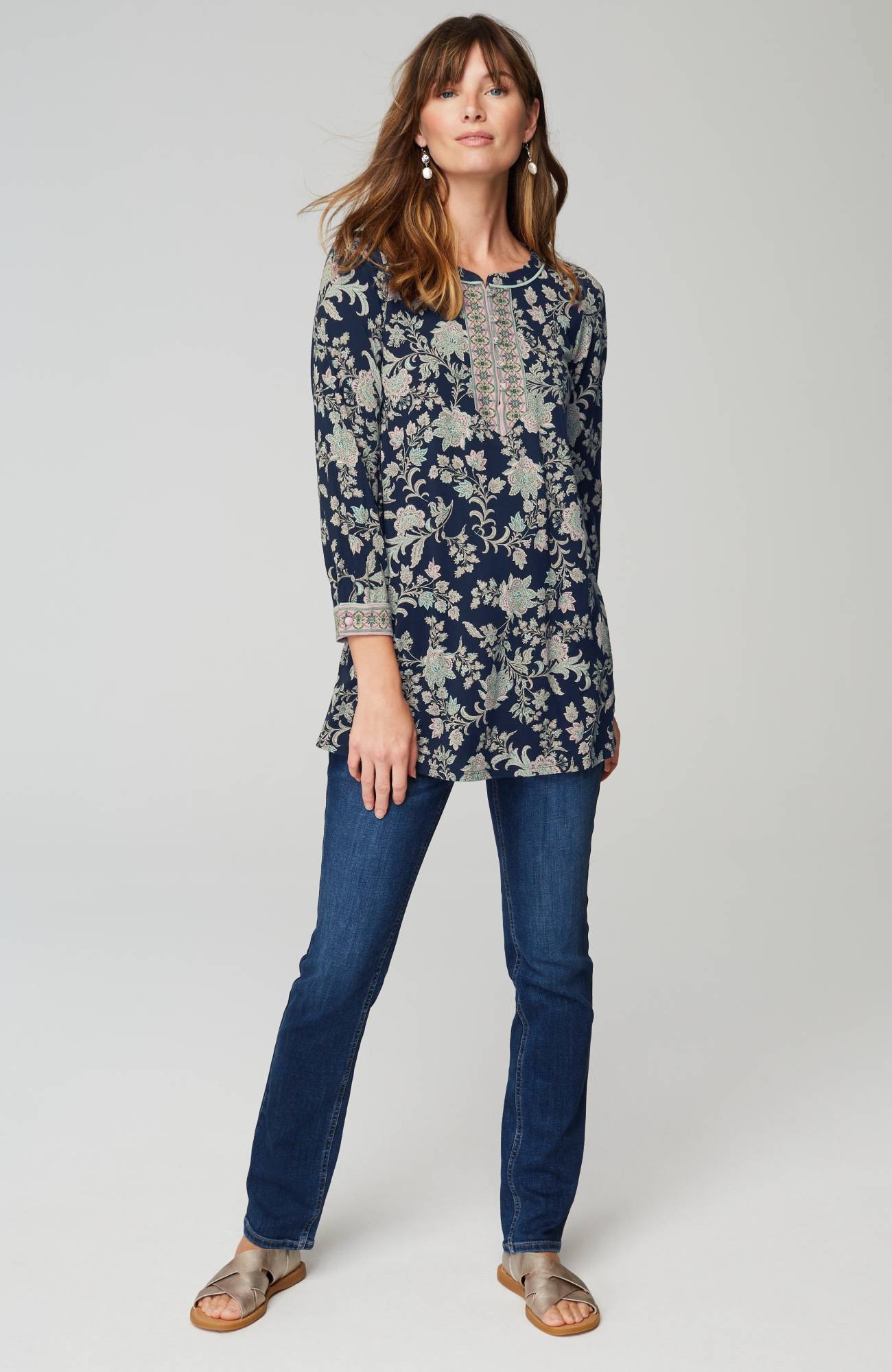 Piped Paisley Tunic