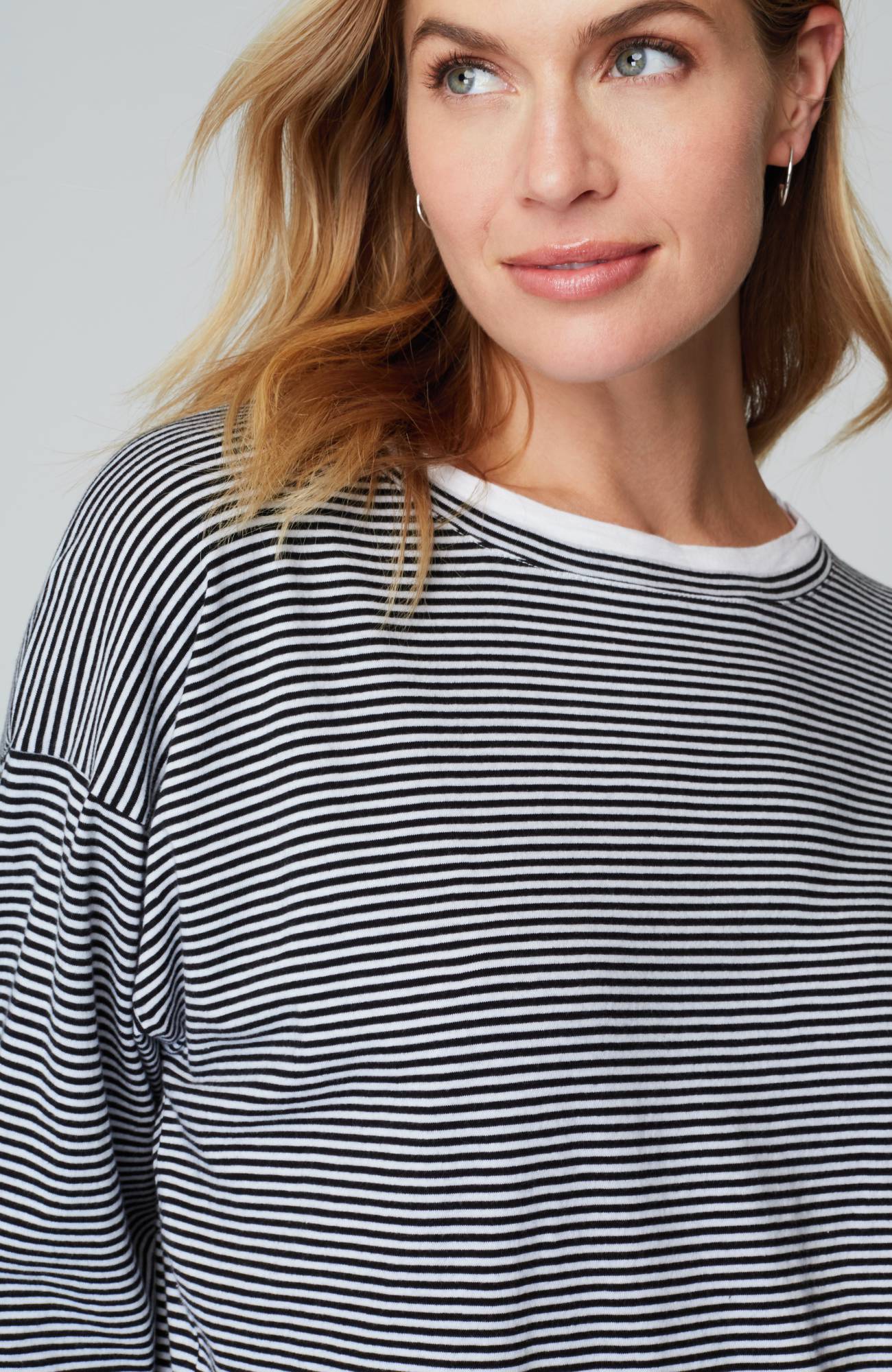 striped double-layer tee