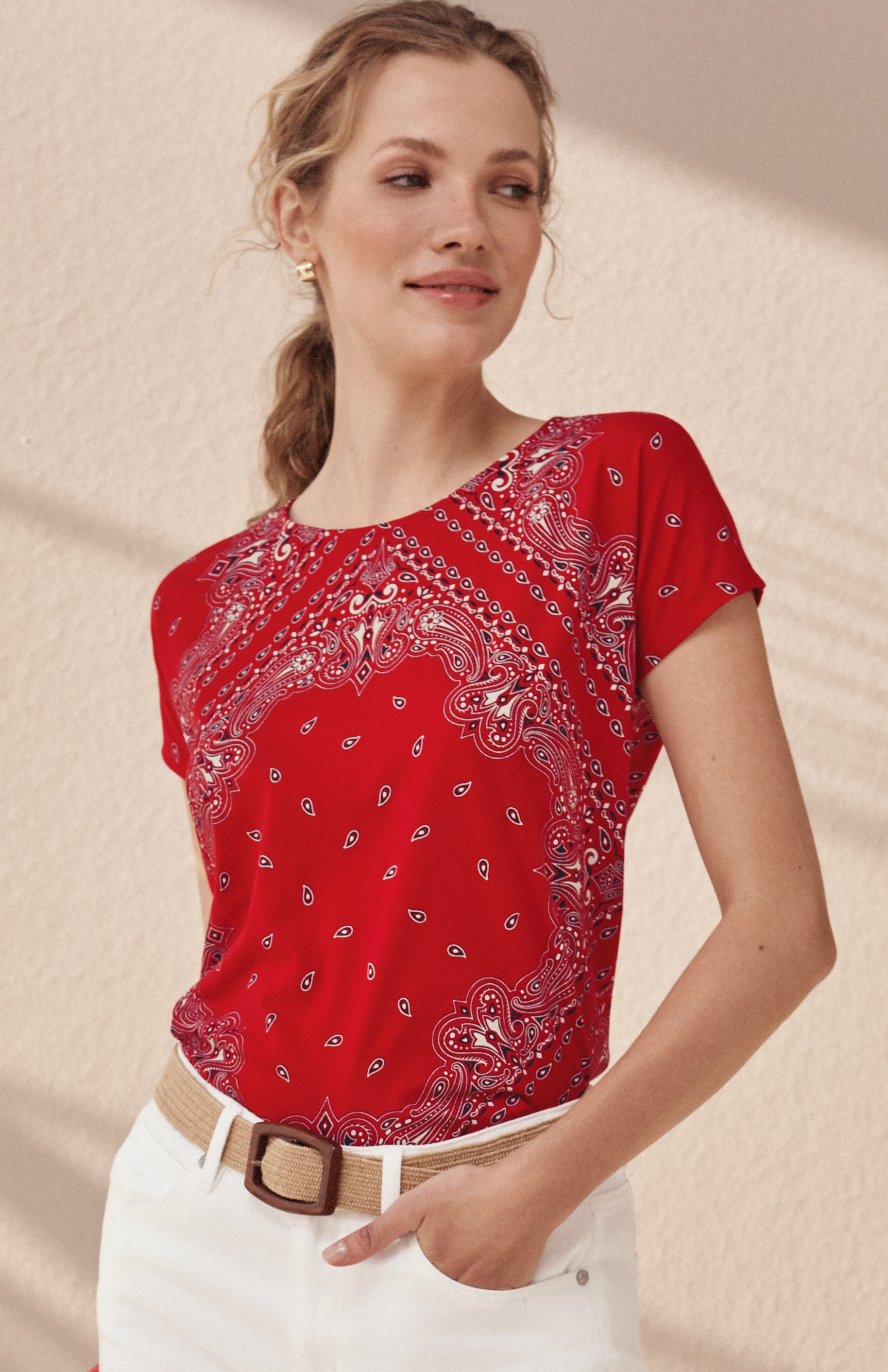 relaxed dolman-sleeve tee