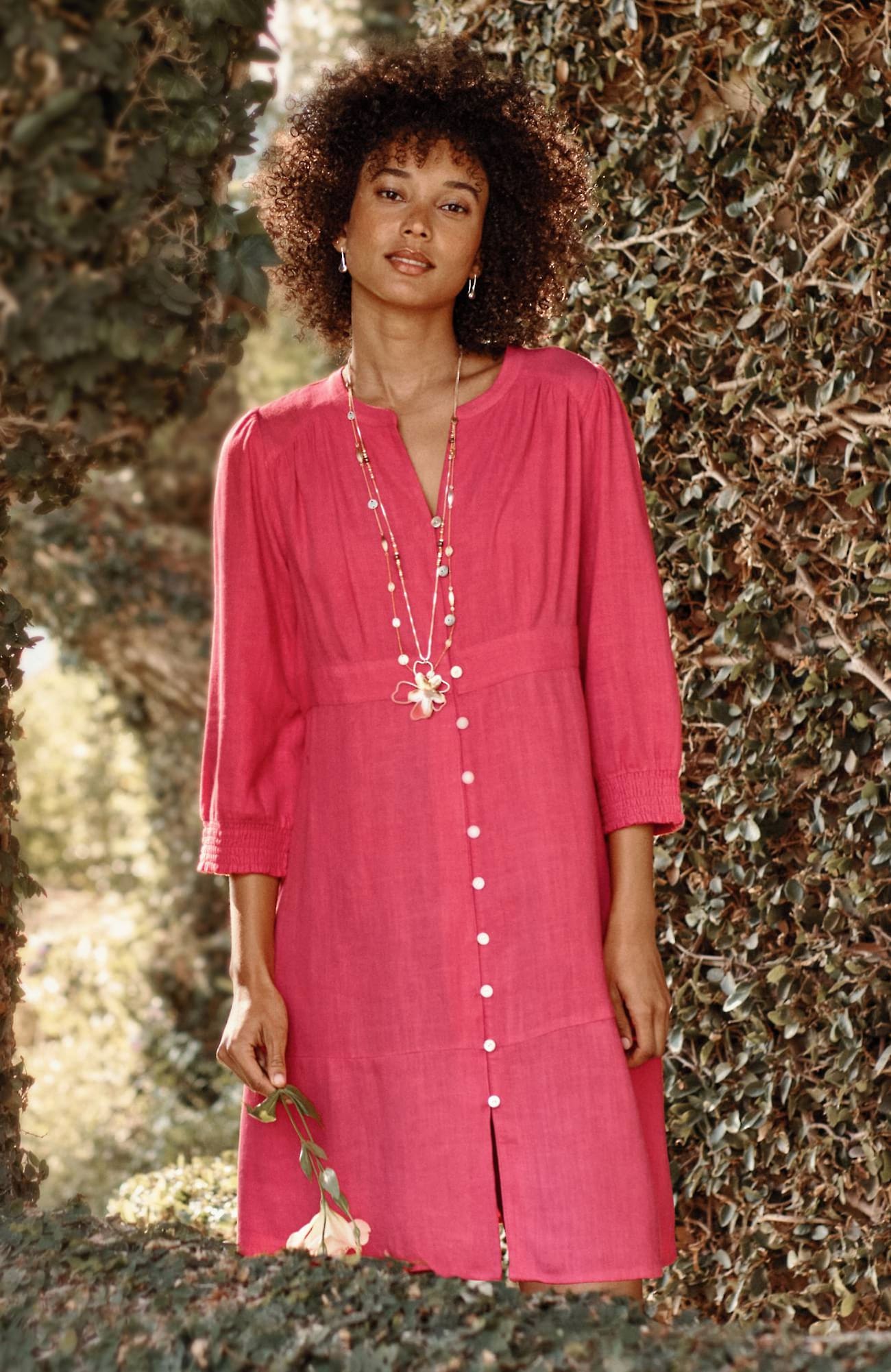 Shop Jjill J.jill Courtyard Dress In Guava