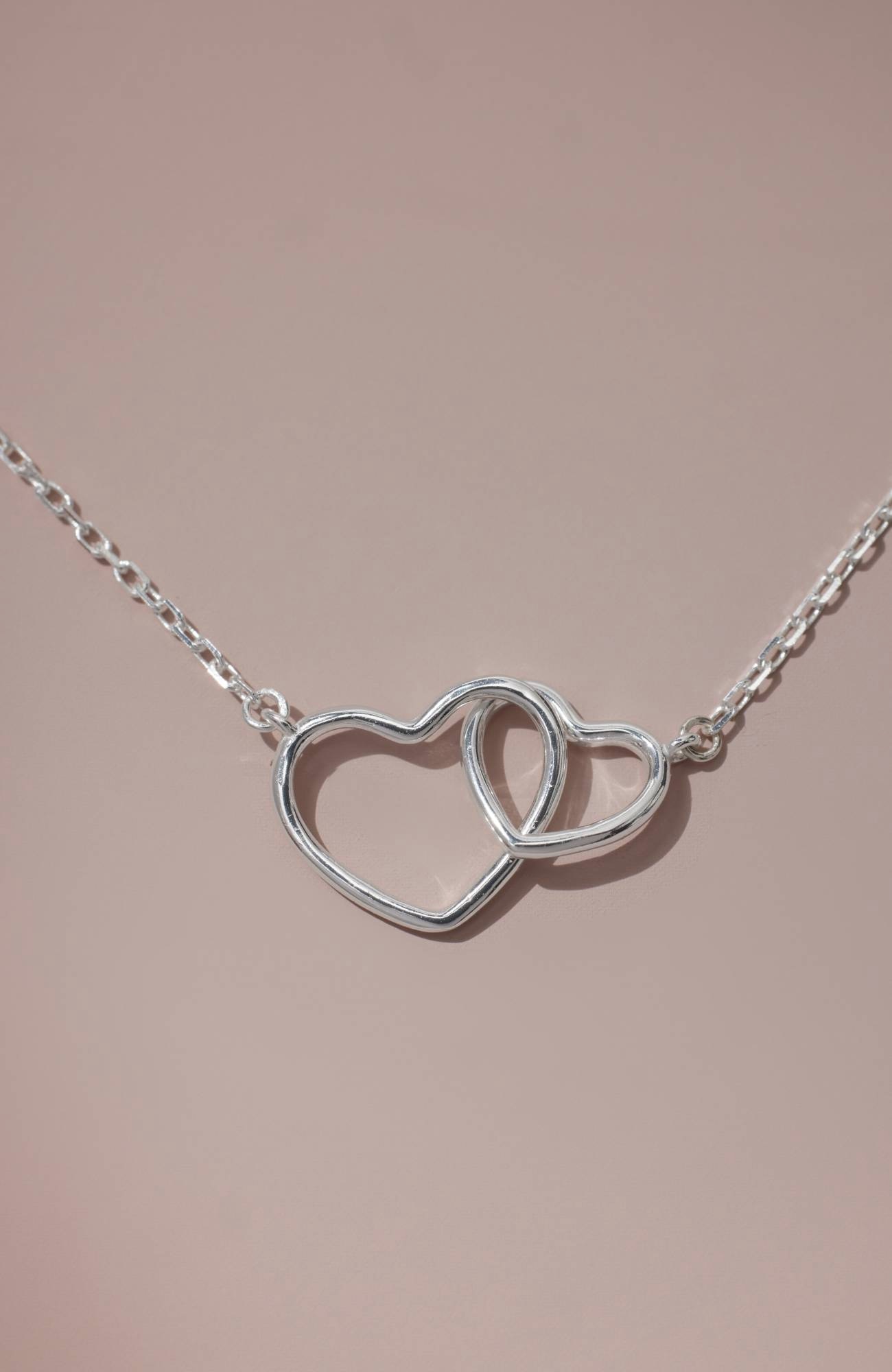 More Love Sterling Silver Hearts Necklace