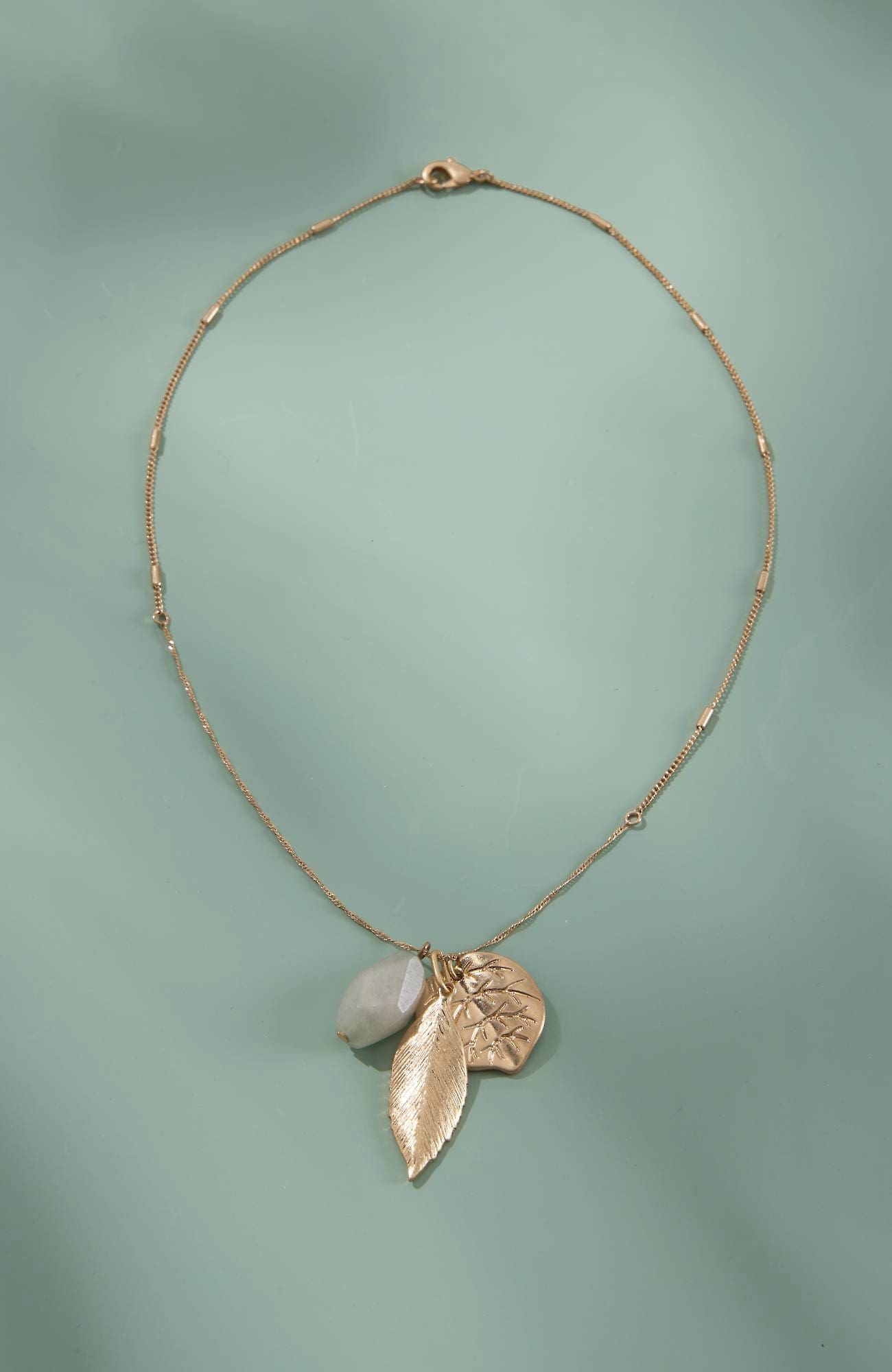 Jjill J.jill Tranquil Treasures Pendant Necklace In Goldtone Multi