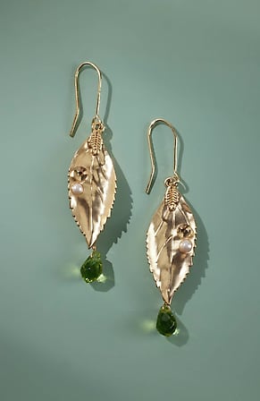 Image for Tranquil Treasures Leaf Earrings