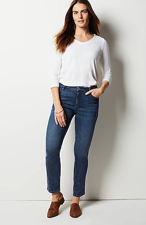 Image for Curvy-Fit Slim-Leg Jeans