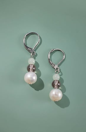 Image for Tranquil Treasures Triple-Bead Earrings