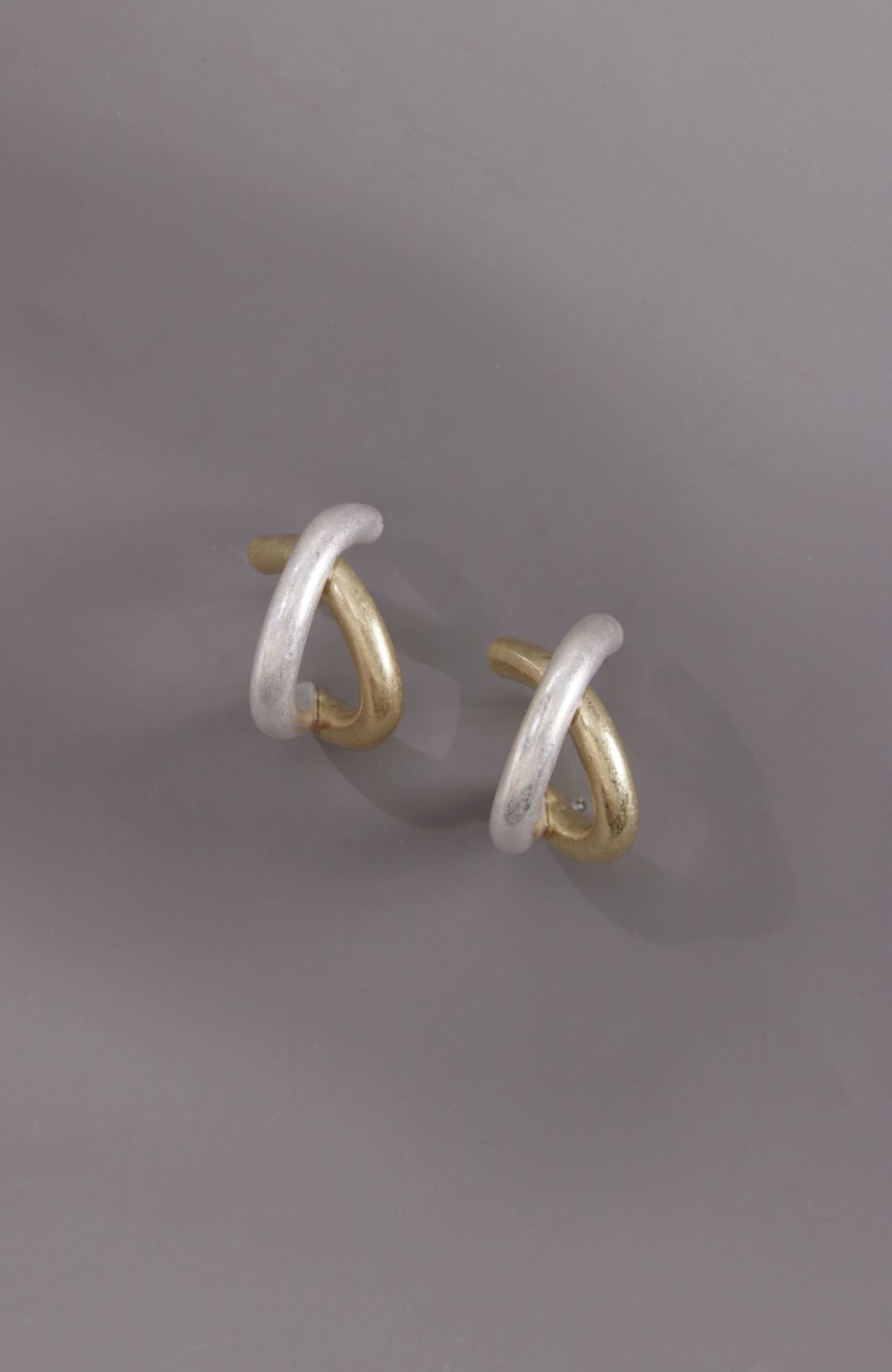 modern elements crisscross earrings