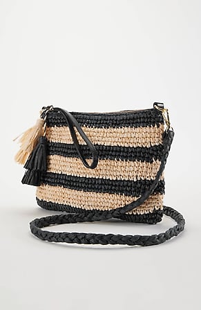 Image for Striped Paper Straw Crossbody