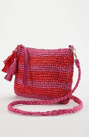 Image for Striped Paper Straw Crossbody