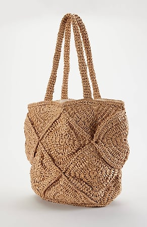 Image for Woven Diamond Summer Tote