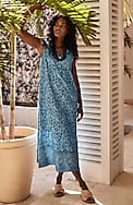 pure jill waist-seamed maxi dress