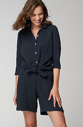 Image for Easy Cotton-Gauze Pull-On Shorts