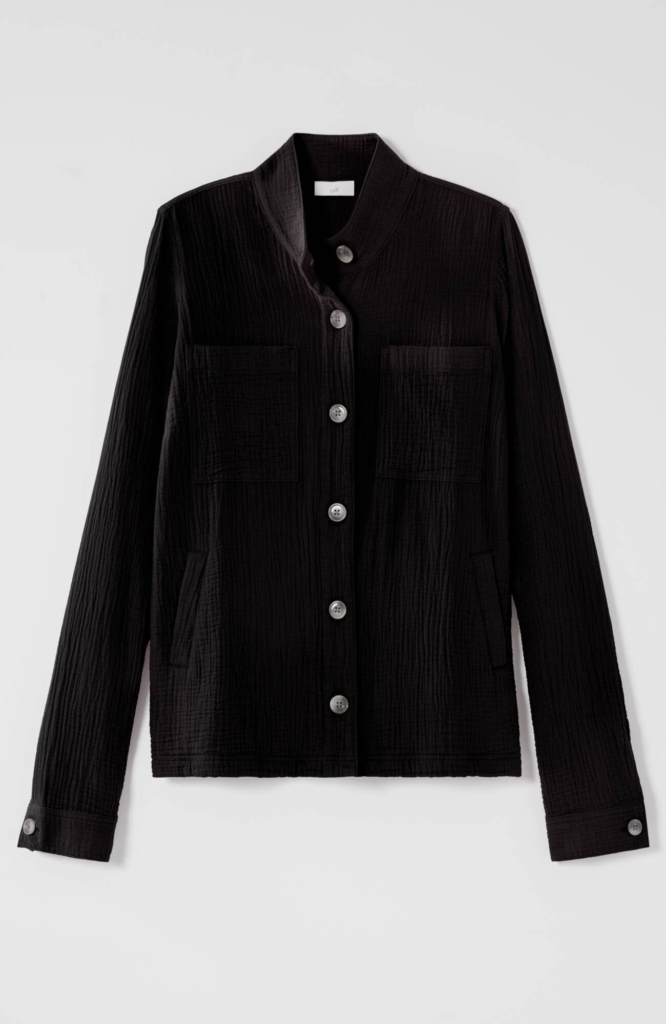 cotton-gauze button-front jacket