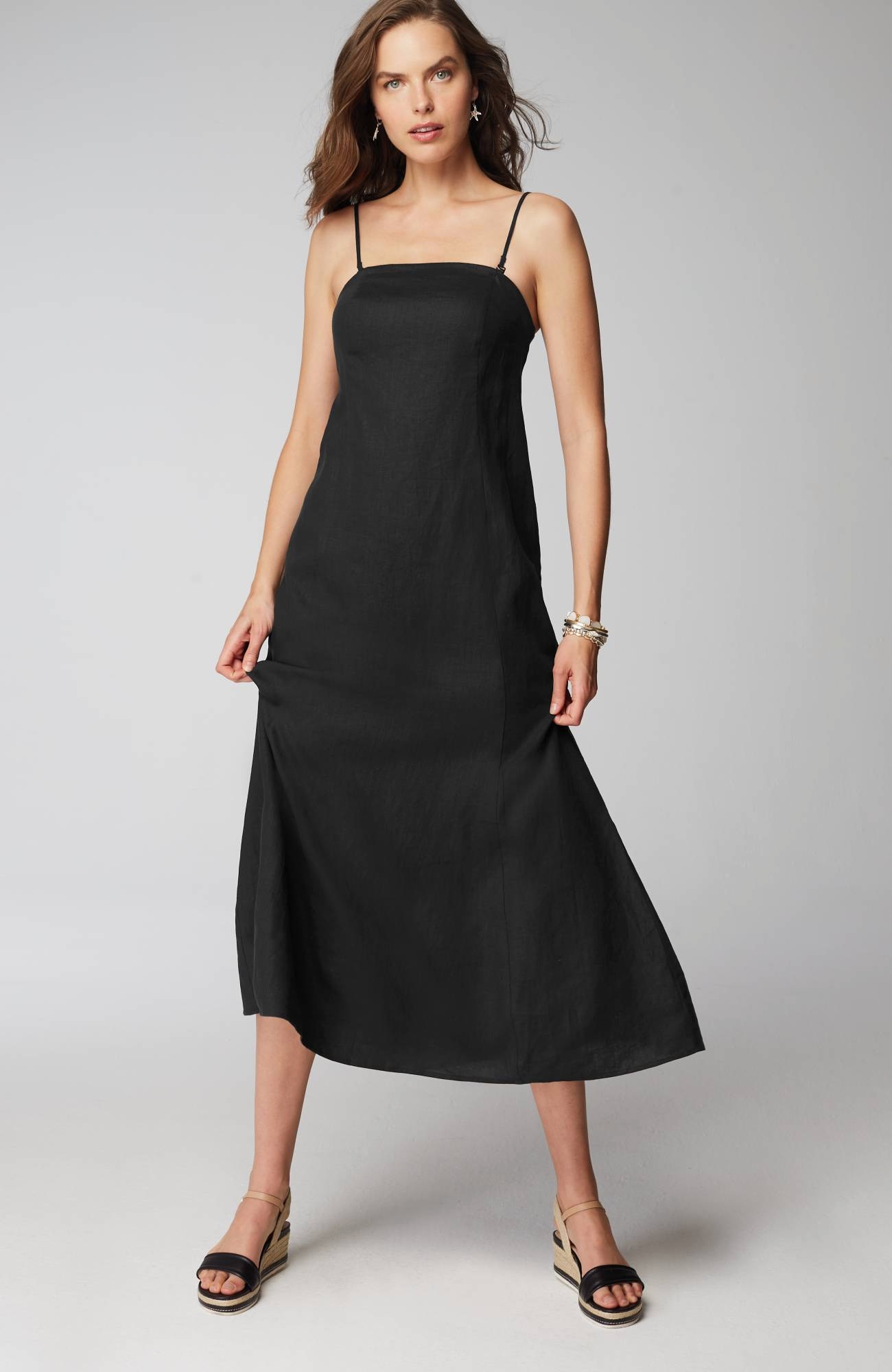 linen two-piece dress set