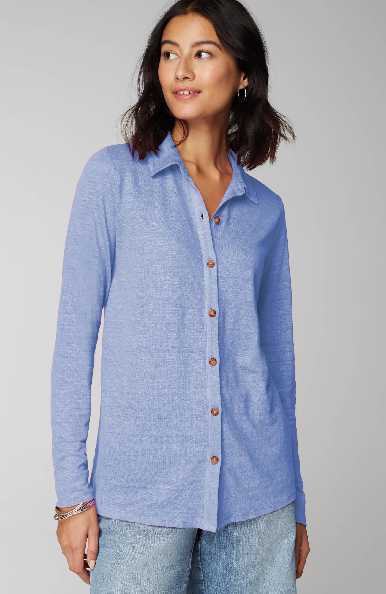 Linen-Knit Shirt