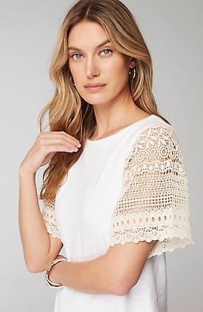 Image for Crochet-Sleeve Top