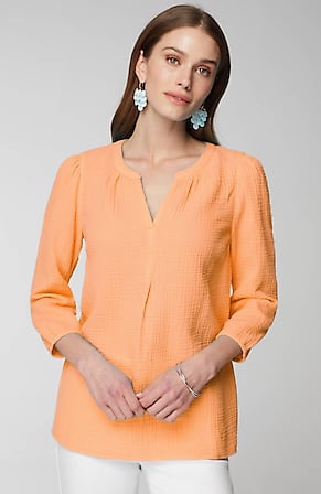 Image for Cotton-Gauze Popover Top
