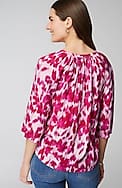 smocked scoop-neck top
