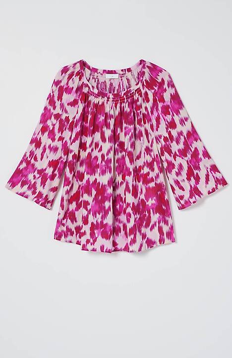 smocked scoop-neck top