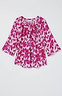 smocked scoop-neck top