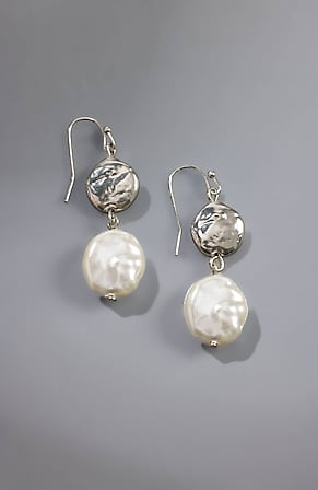 Image for Serene Escape Pearl Metal Earrings