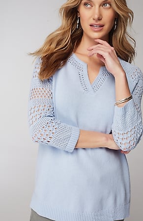 Image for Open-Stitch-Sleeves Sweater