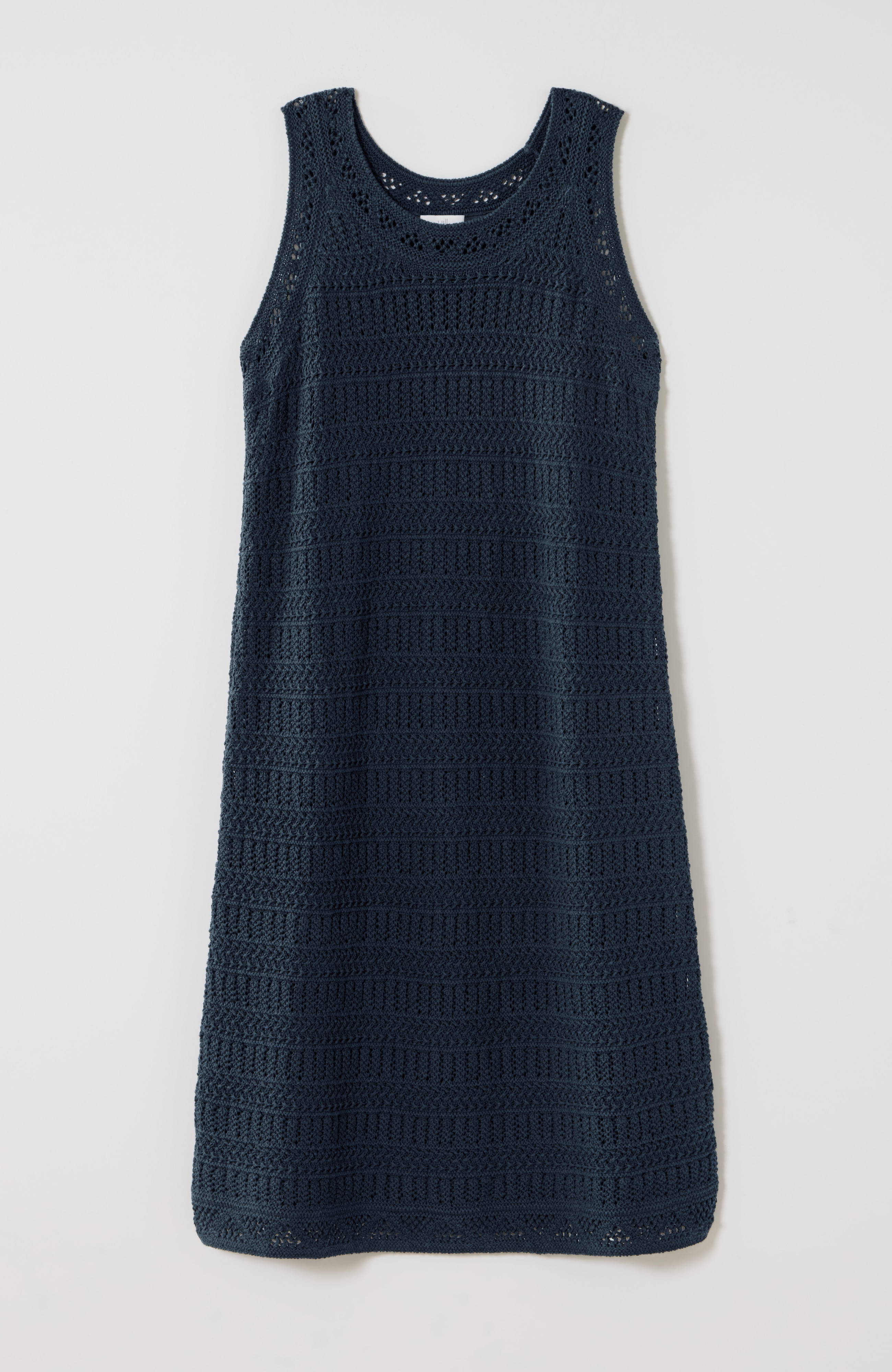 crochet-textured dress