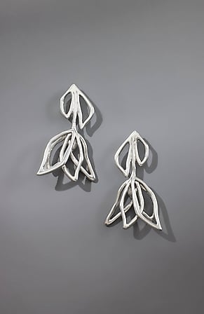 Image for Windswept Petals Sculptural Flower Earrings