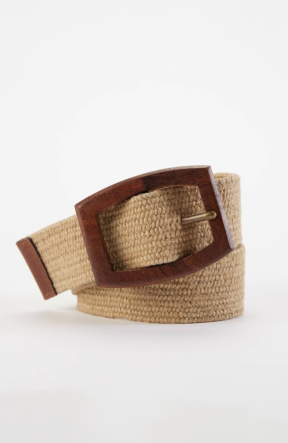 Vintage Wide Jute & Leather Stretch Belt | Brown | Size Small Vintage Wide Jute Leather Waist Belt, Size S/P - Etsy main image 3