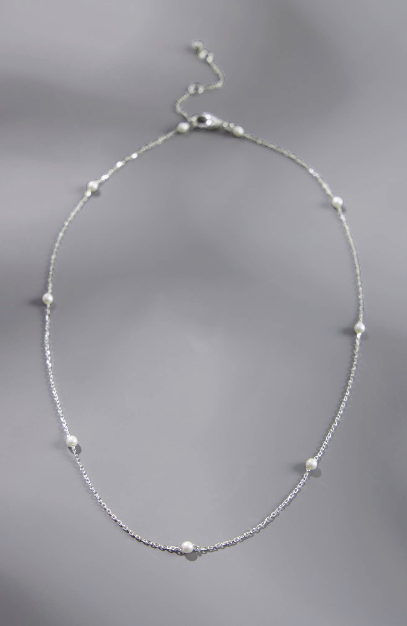 Placed-Pearl Sterling Silver Necklace