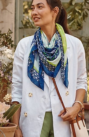 Image for Mixed-Patterned Square Scarf