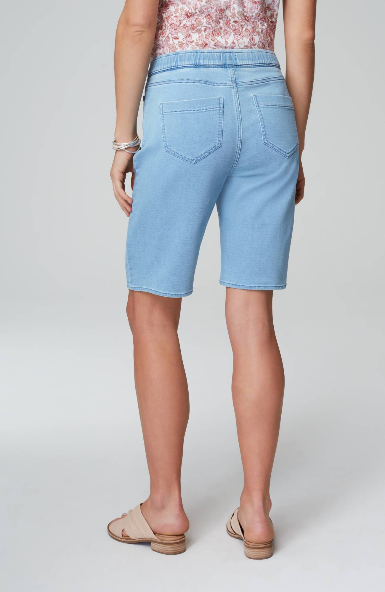 Pure Jill Soft Indigo Pull-On Shorts